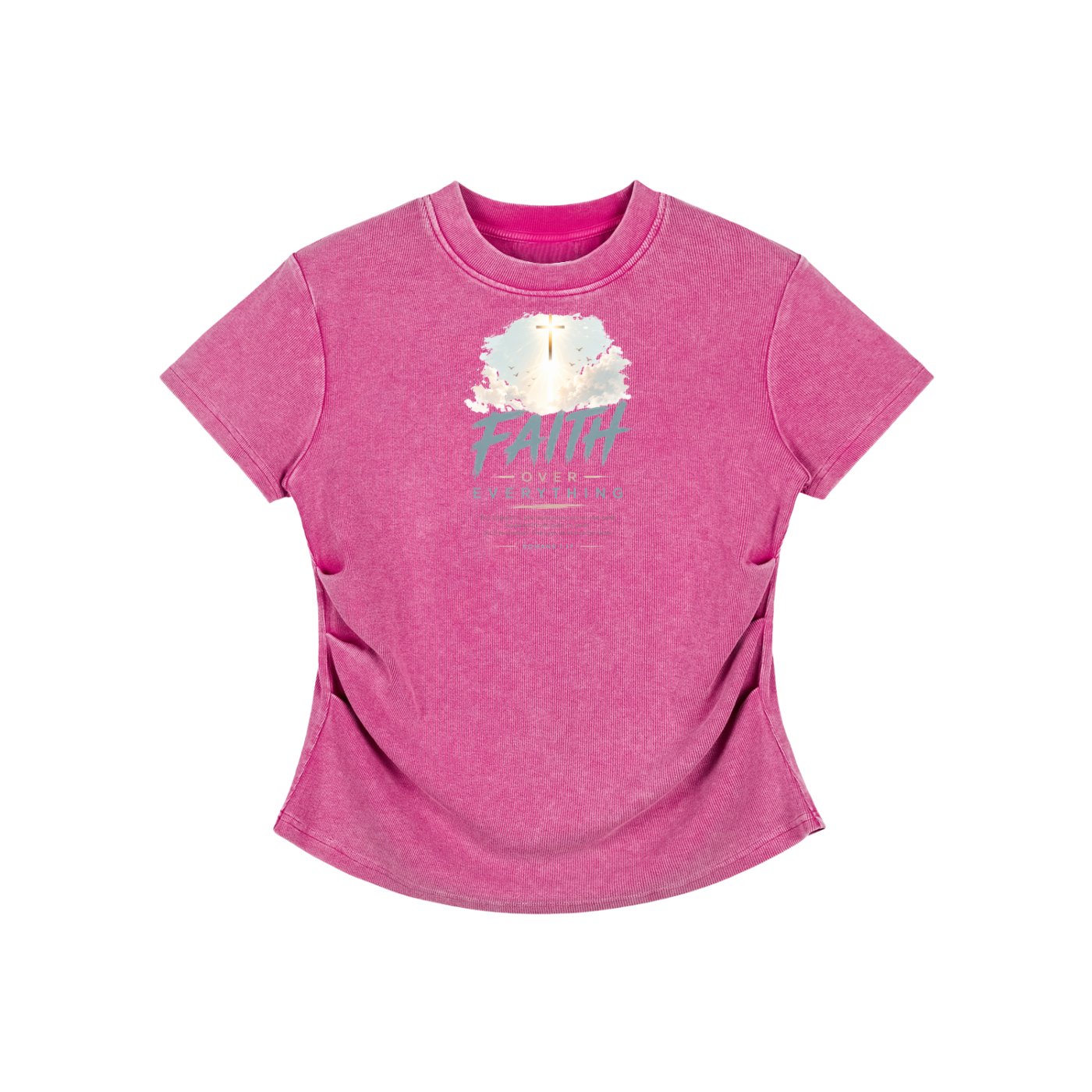 Vintage Washed Bodycon Cotton T-Shirt