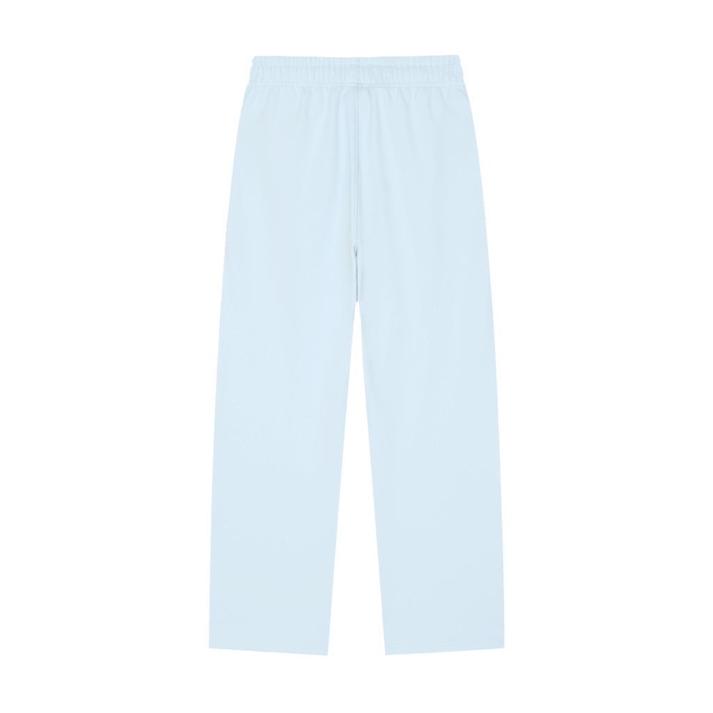 Solid Color Straight-Leg Sweatpants