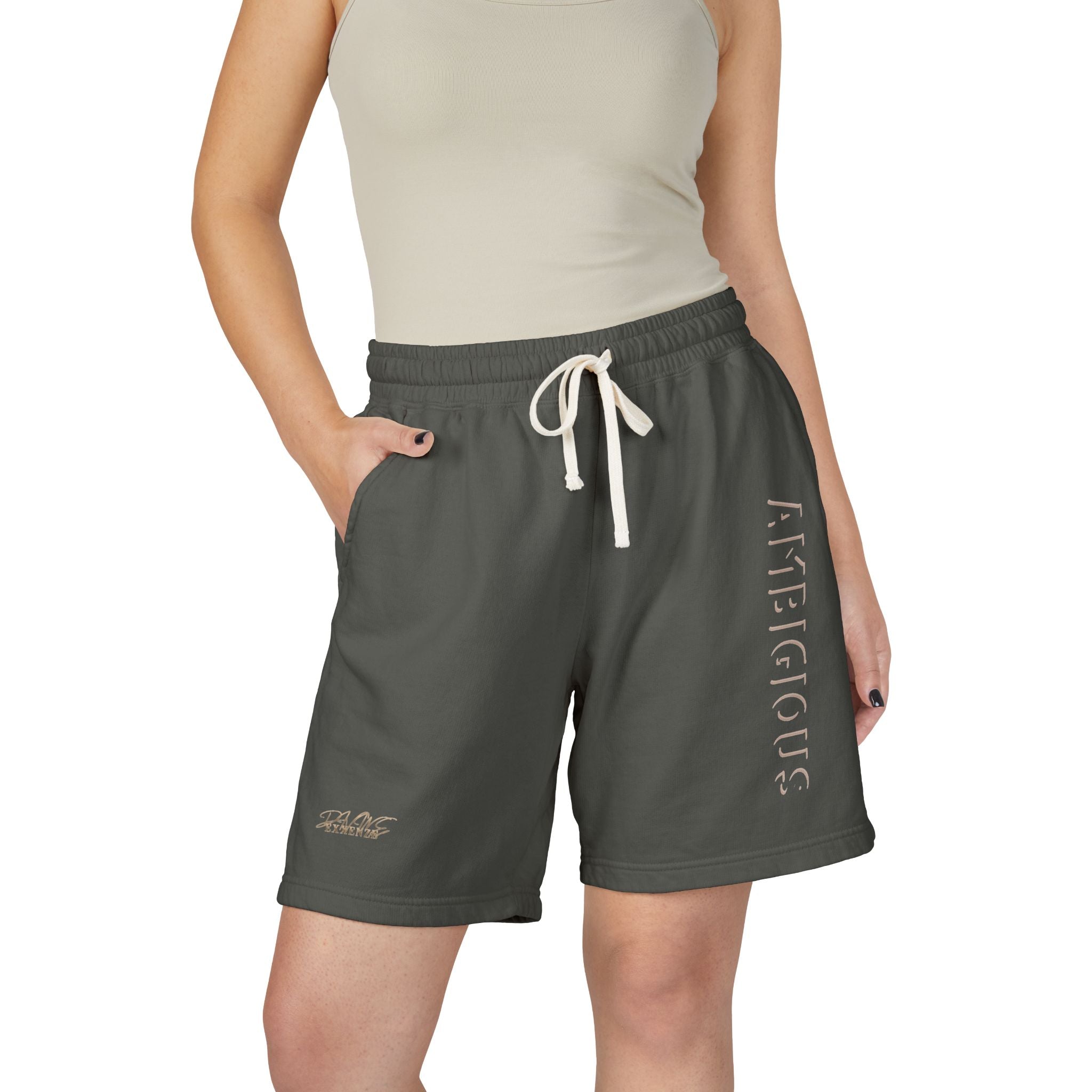 Ambiguous Vertical Script Sweat Shorts