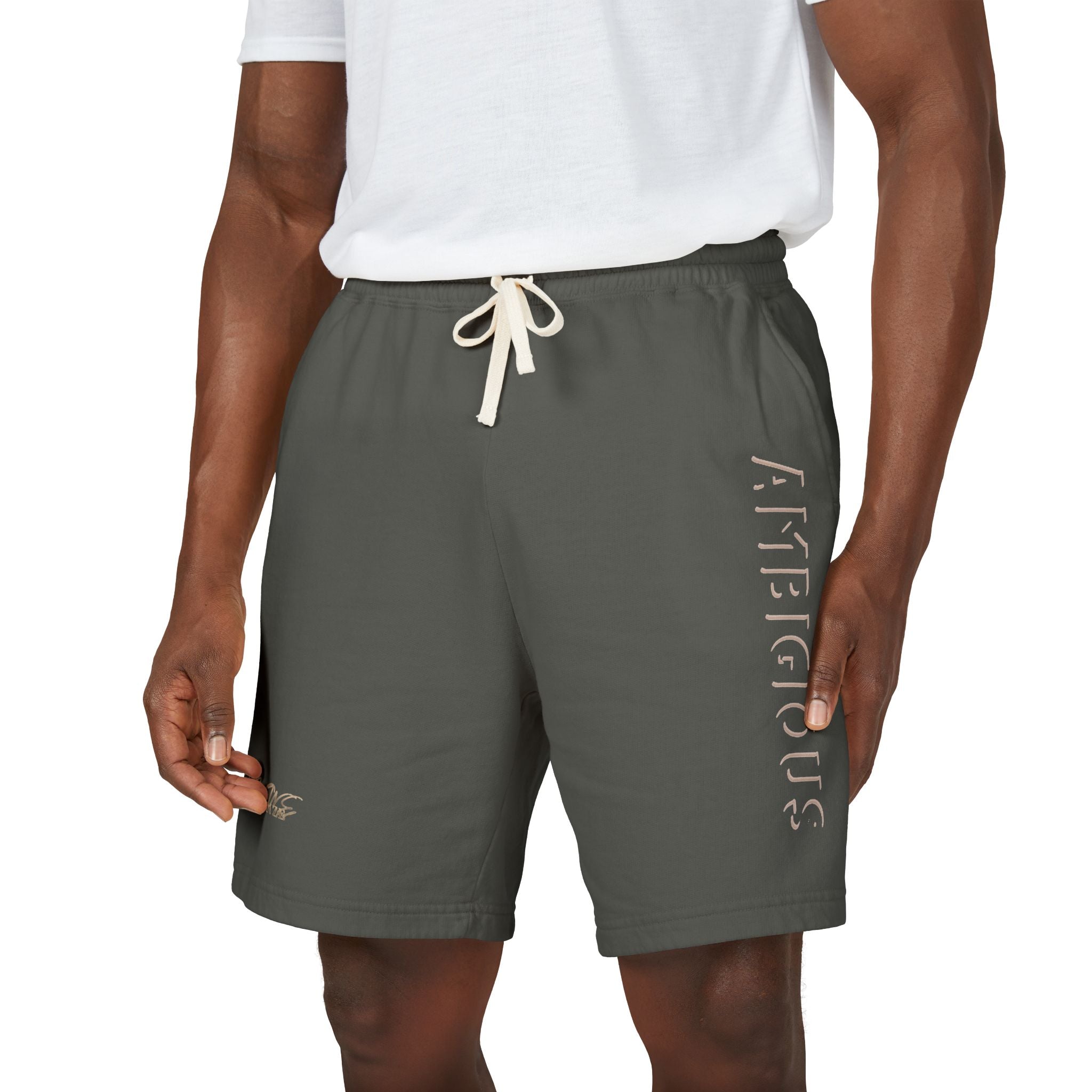 Ambiguous Vertical Script Sweat Shorts