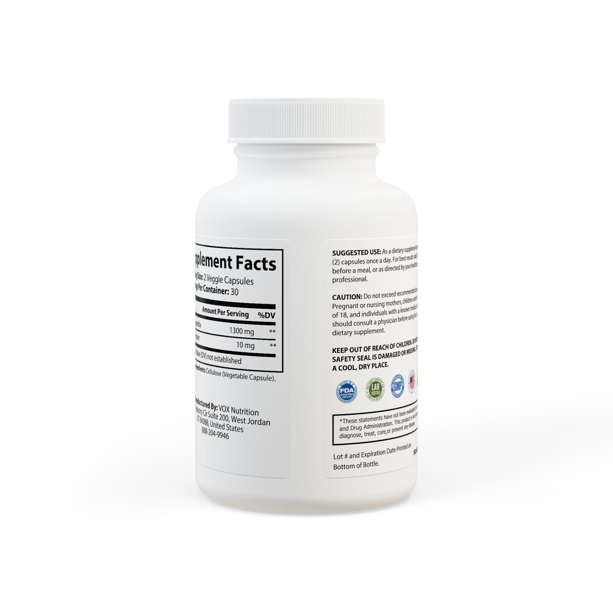 God Power Ashwagandha and Black Pepper Supplement (60 capsules)