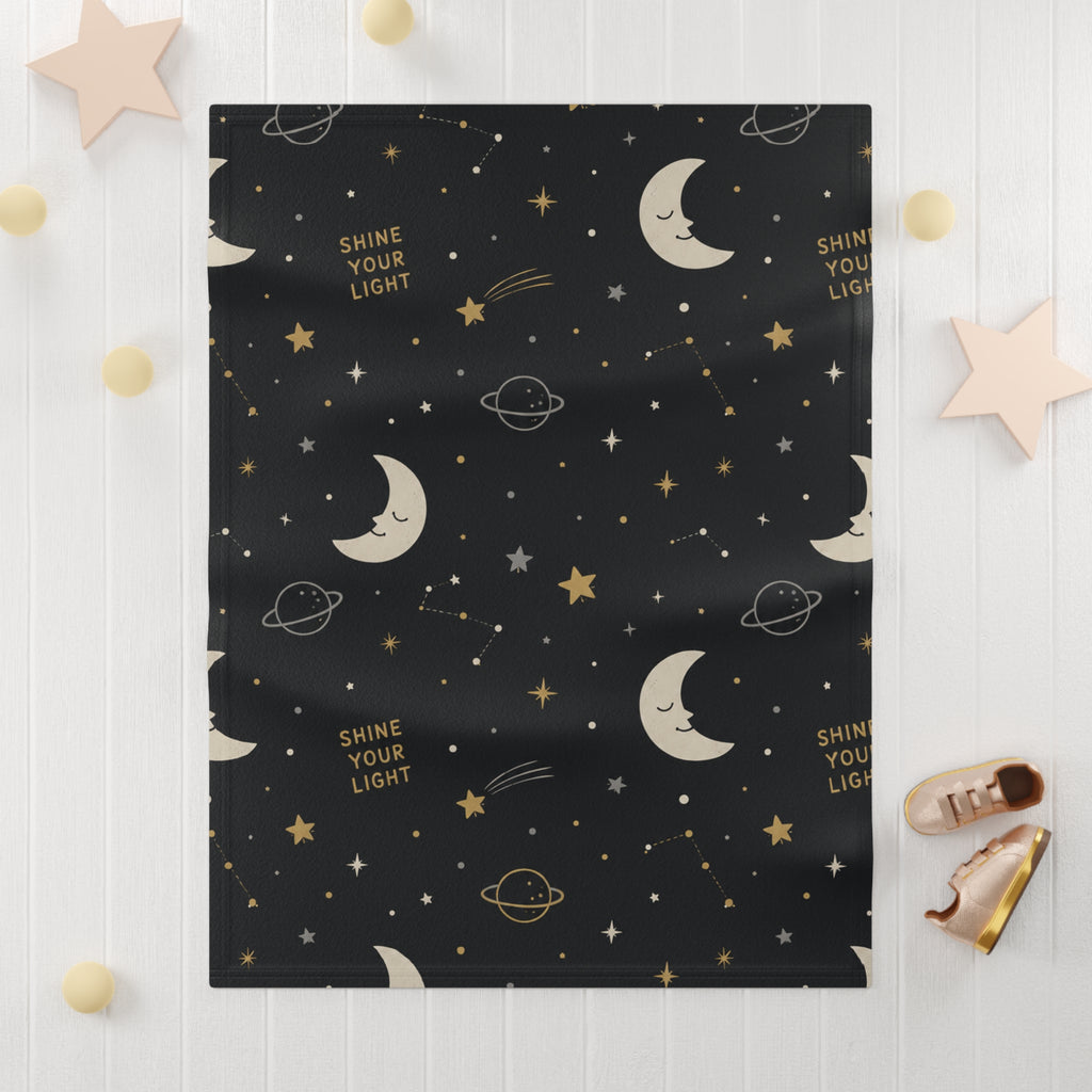 Shine Your Light Starry Night Baby Blanket