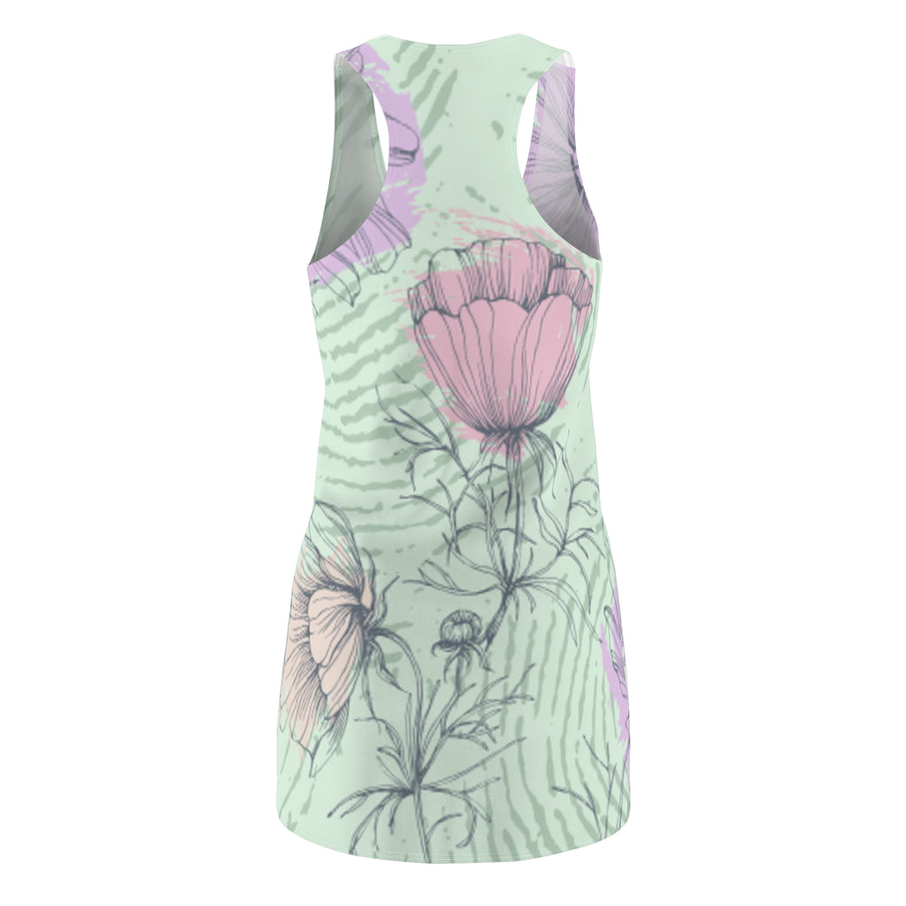 Exxenze Floral Racerback Dress — Pastel Botanical Print