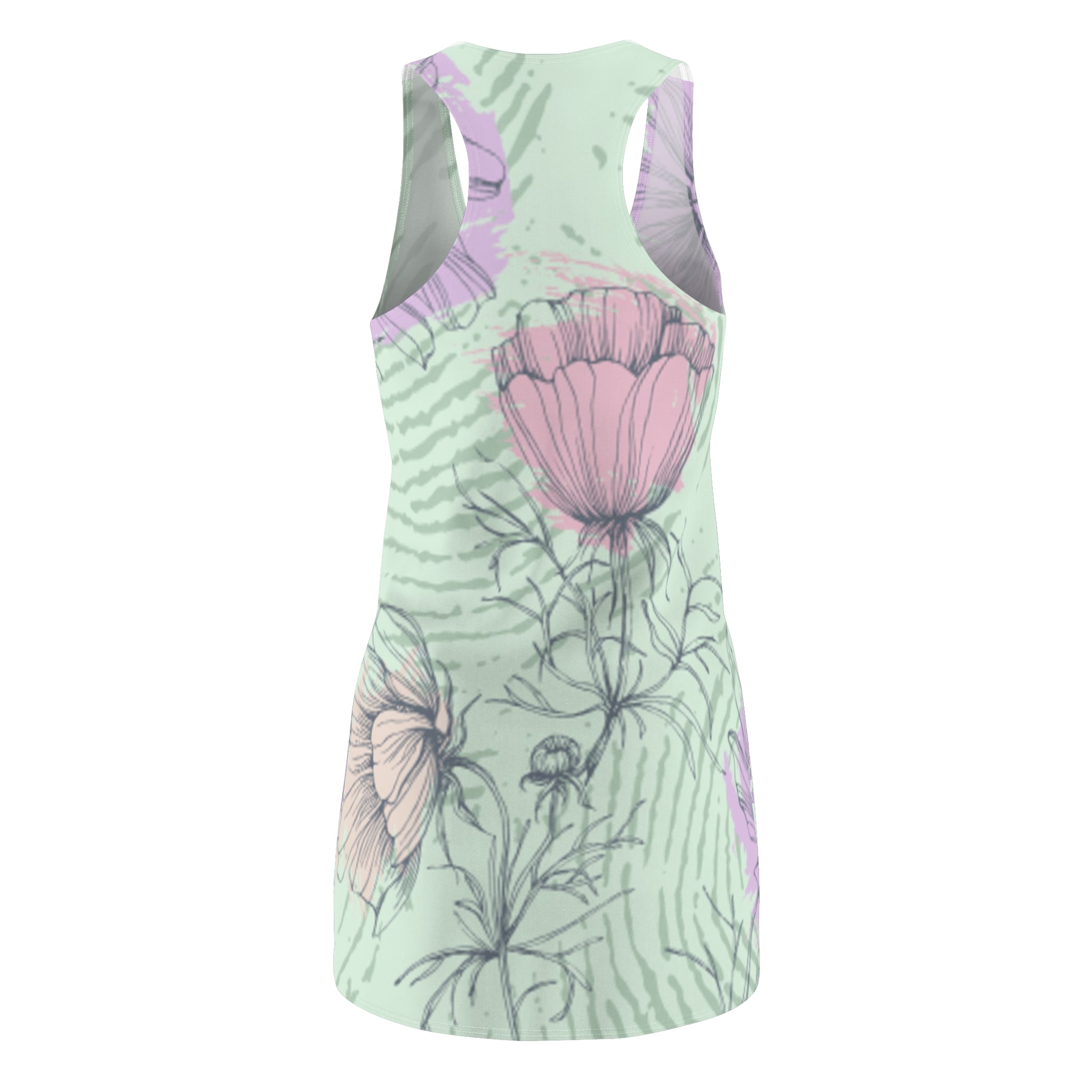 Exxenze Floral Racerback Dress — Pastel Botanical Print