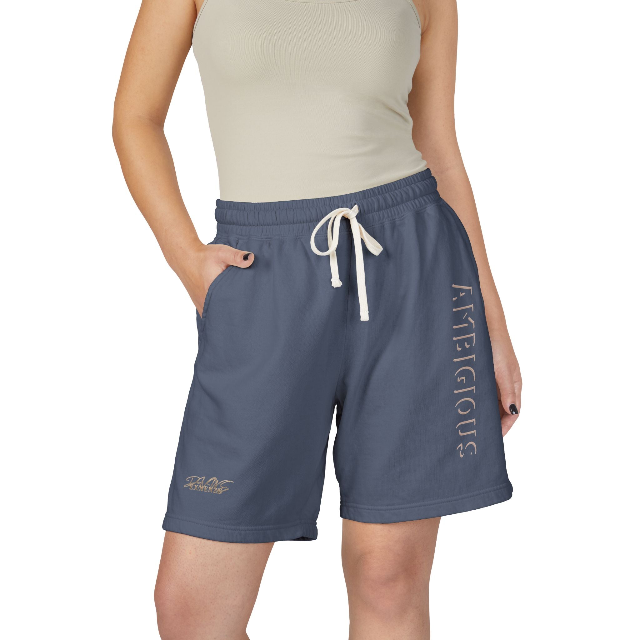 Ambiguous Vertical Script Sweat Shorts