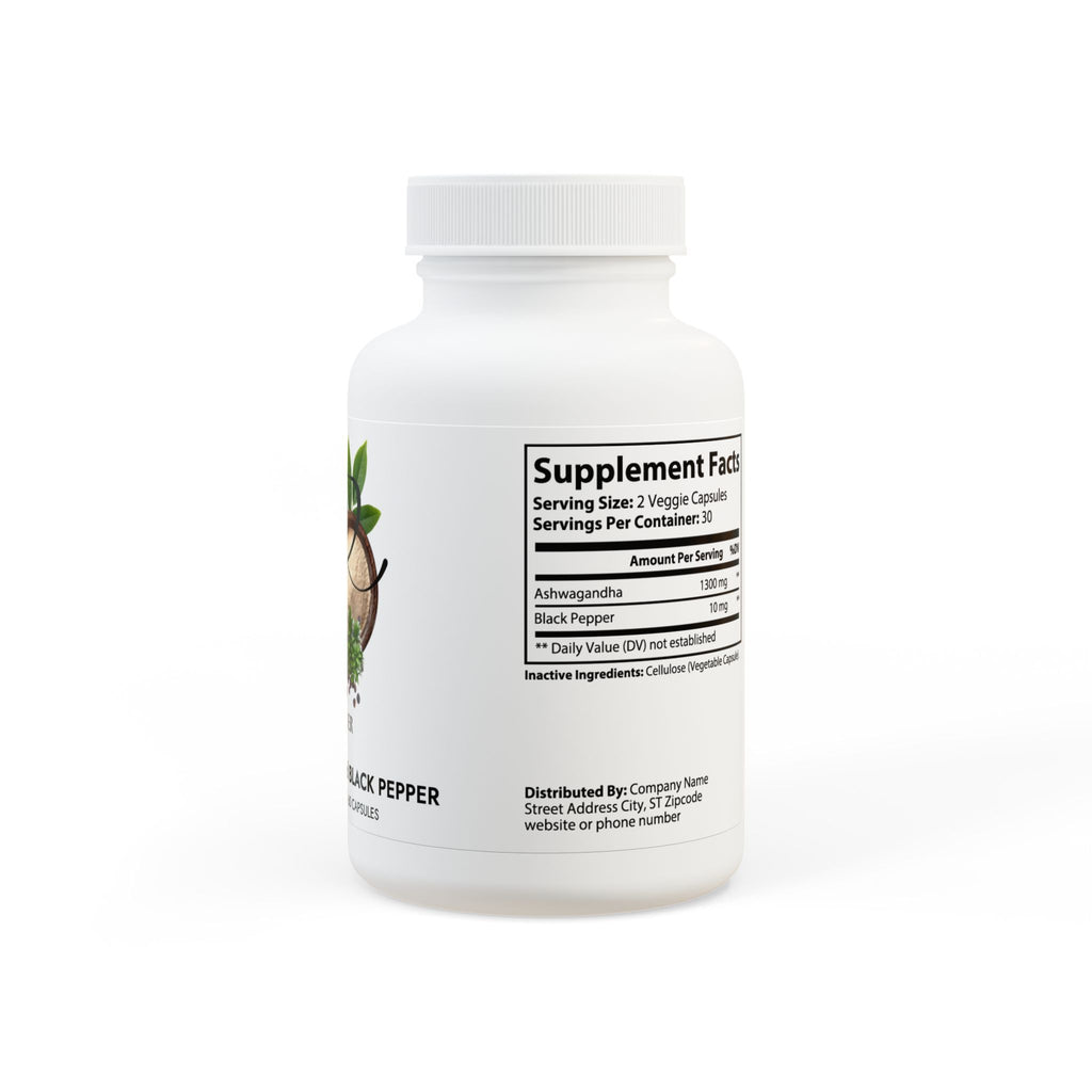 God Power Ashwagandha and Black Pepper Supplement (60 capsules)