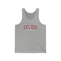 Divine Floral Tank Top — Feminine 'DIVINE' Graphic Jersey Tank