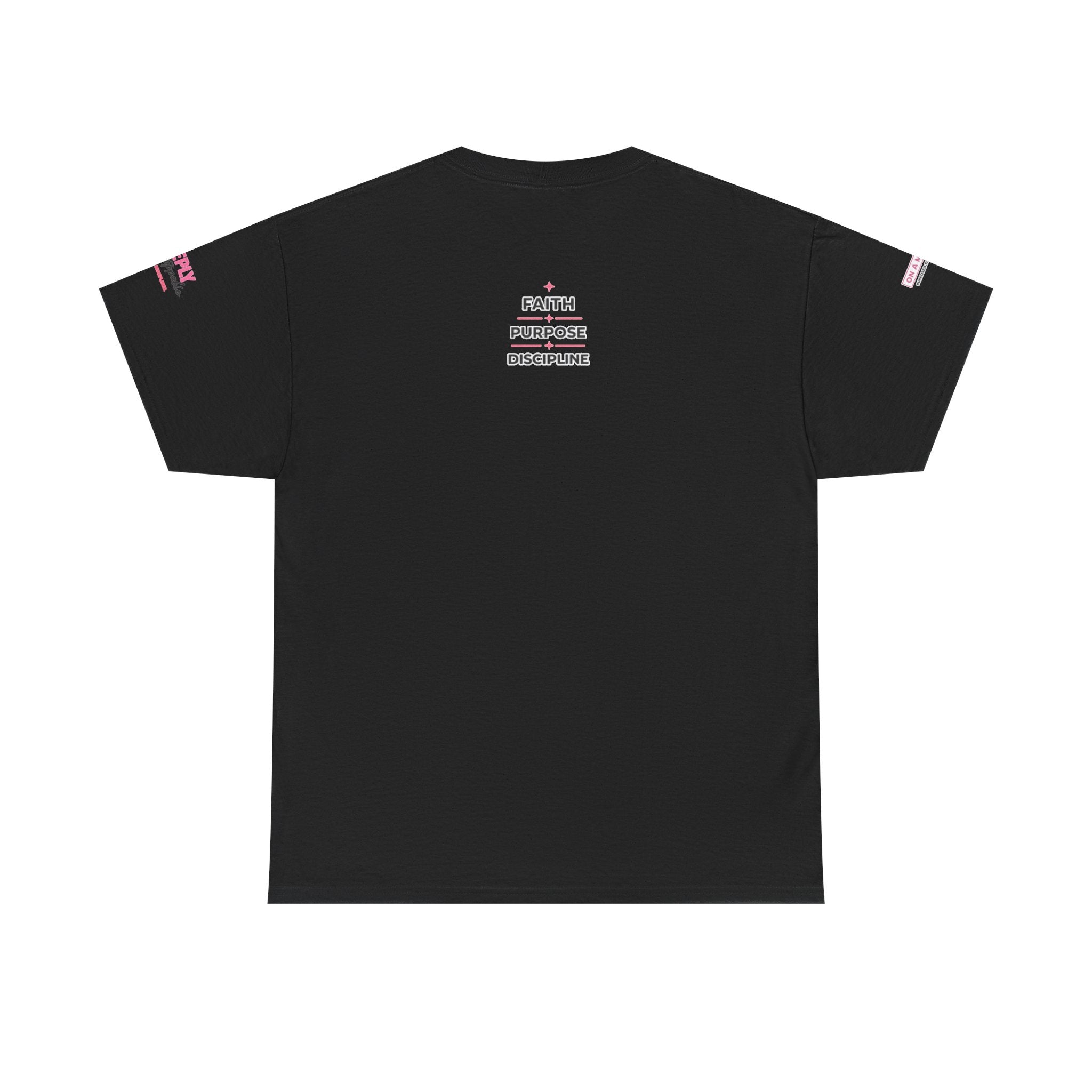 God Power Move in Faith™ Graphic T-Shirt, Unisex Crew Neck Short Sleeve 100% Cotton Tee, Black