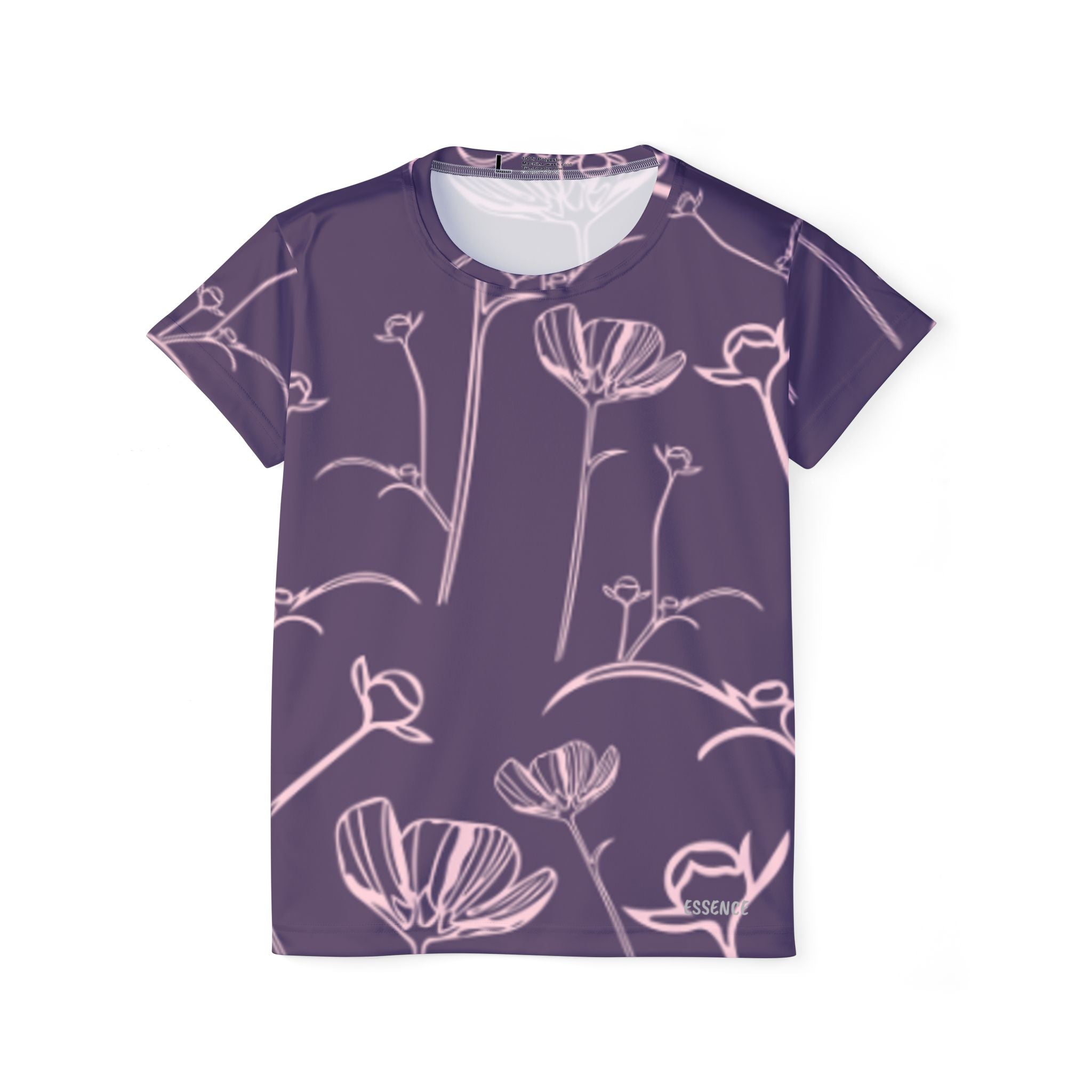 Purple Floral Women’s Sports Jersey