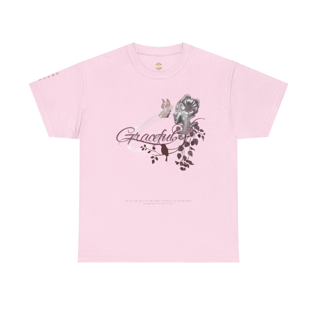 Graceful Floral Tee: 1 Corinthians 15:10