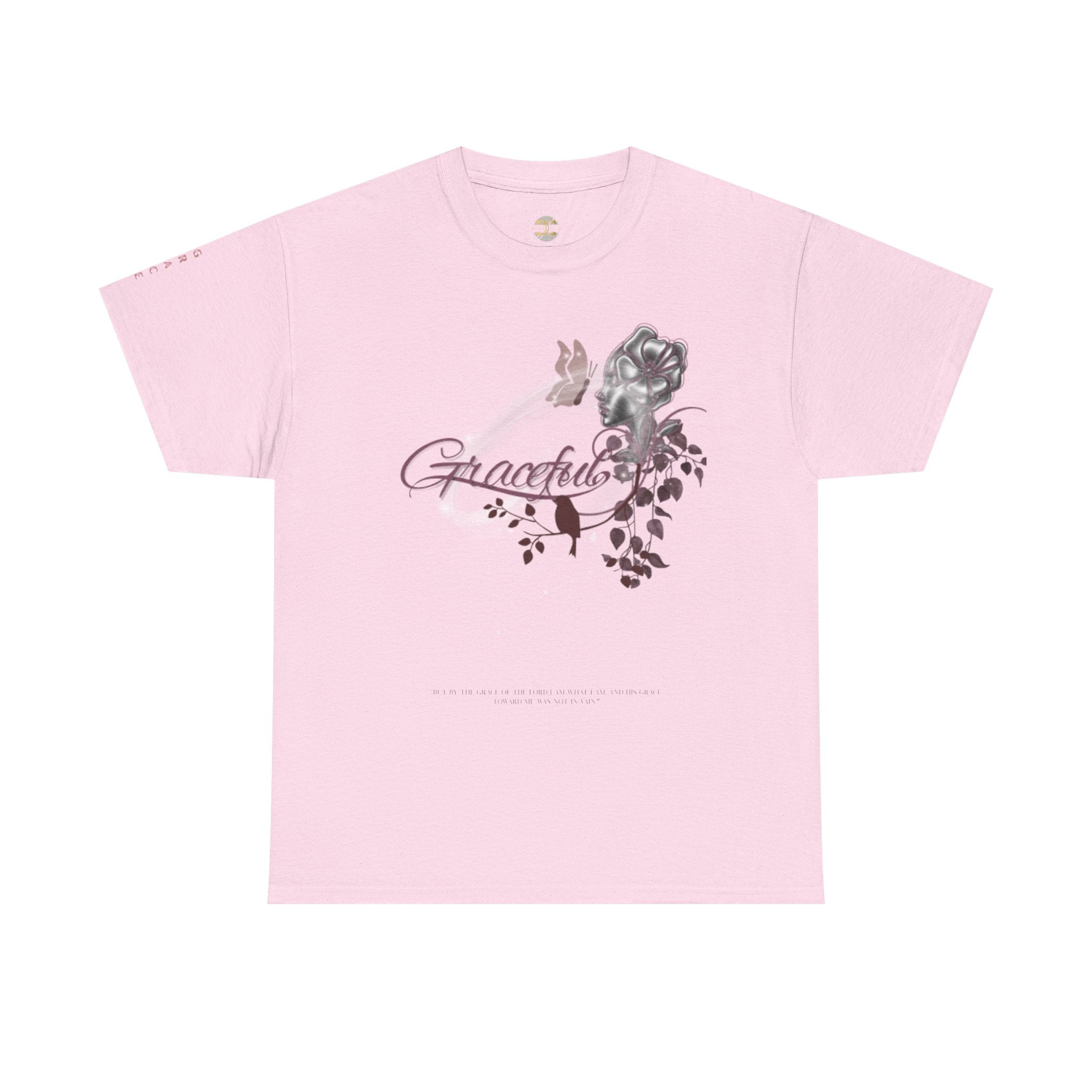 Graceful Floral Tee: 1 Corinthians 15:10