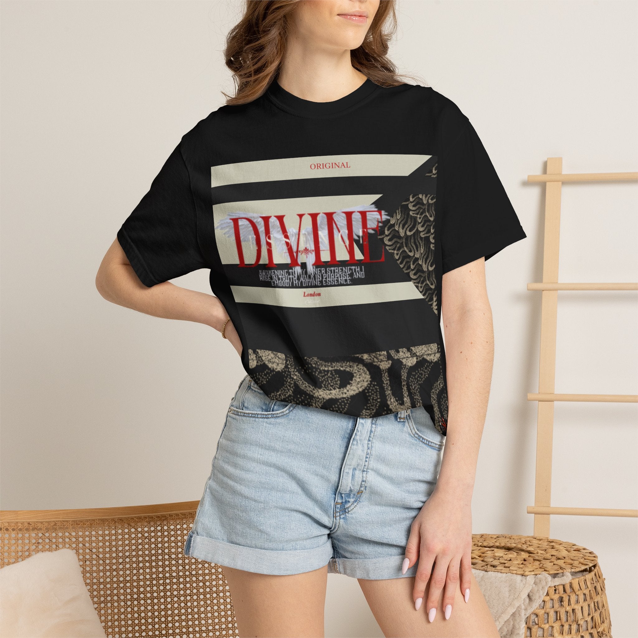 Divine Graphic T-Shirt — Vintage Snake Print Tee