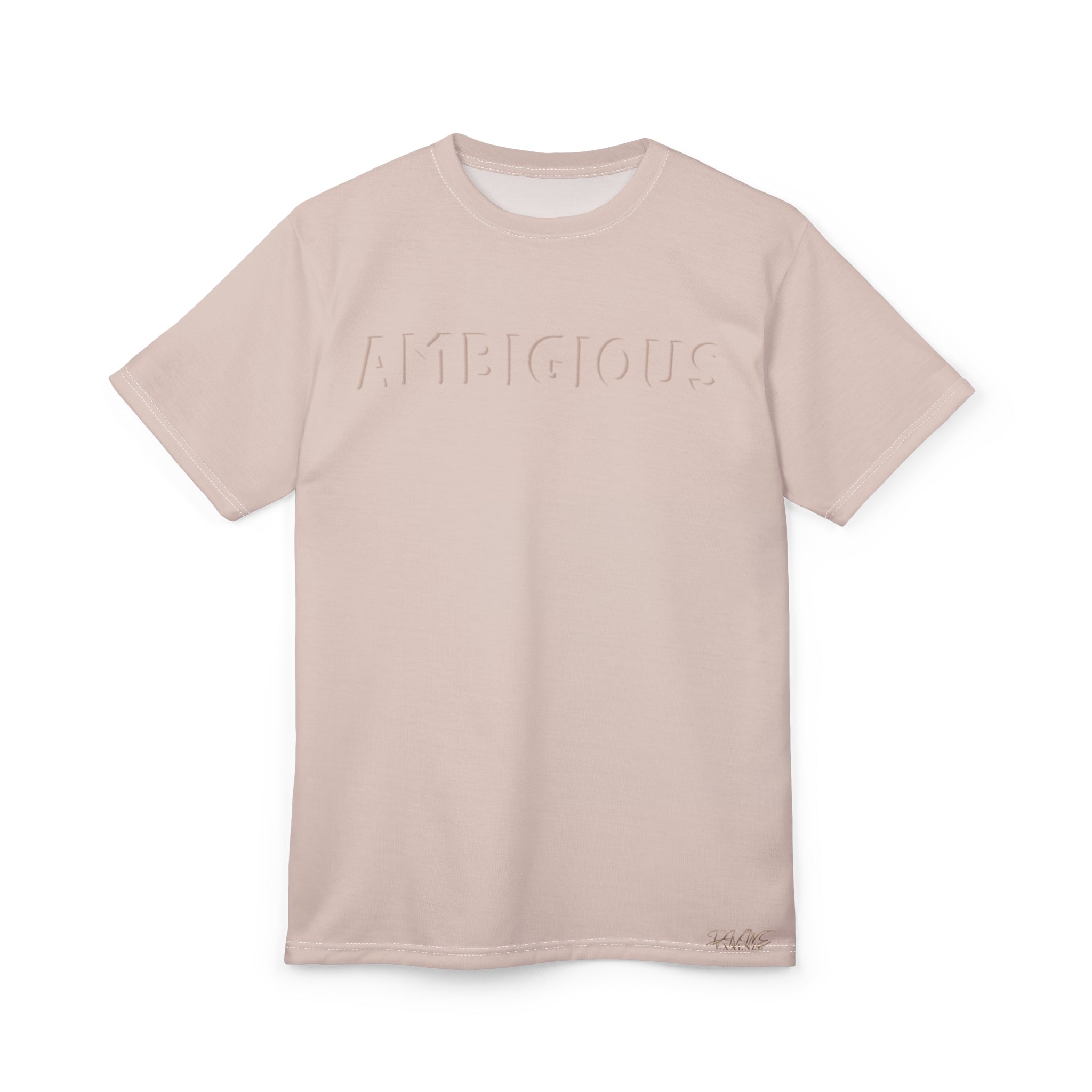 Ambitious Embossed T‑Shirt — Minimalist Motivational Tee