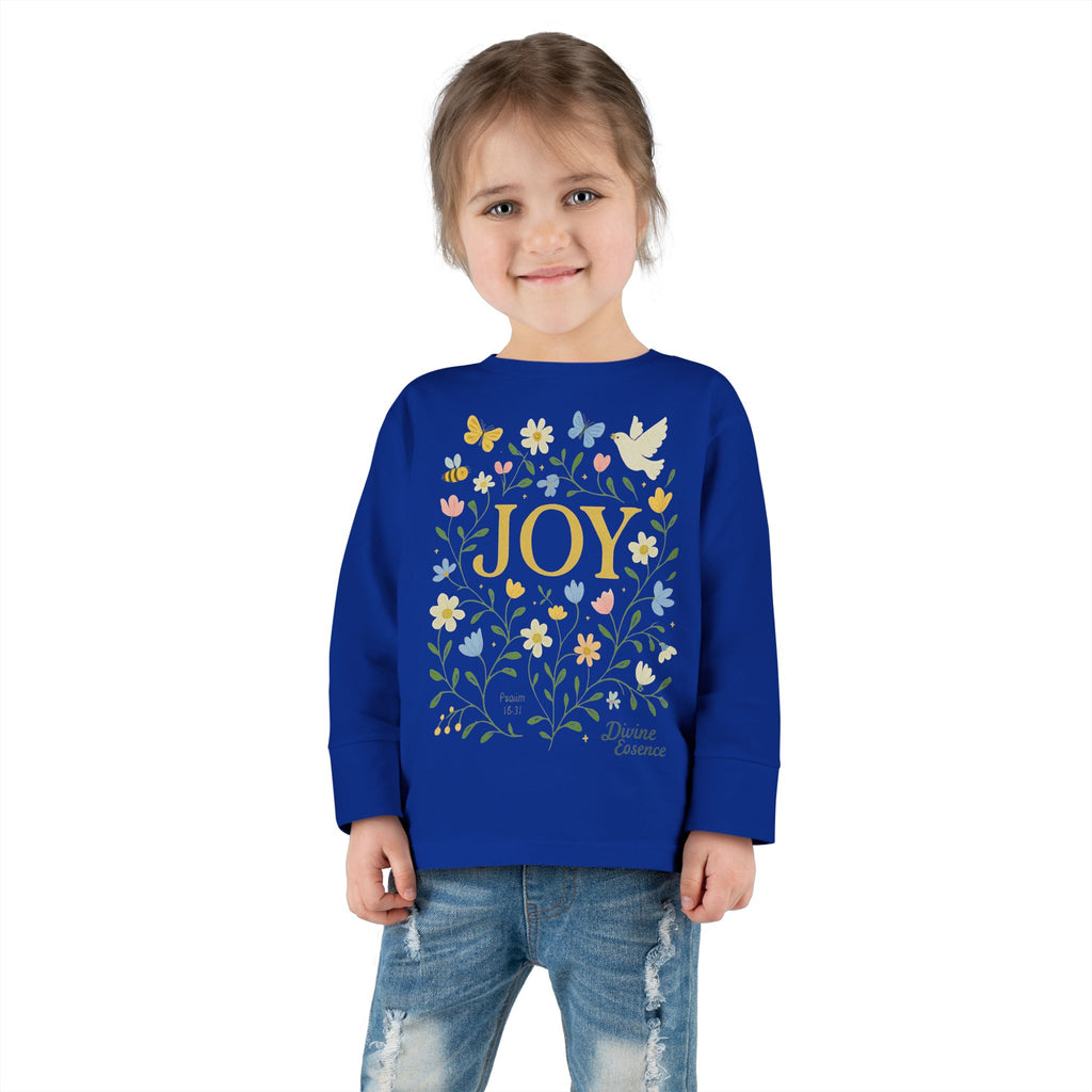 Joy Floral Toddler Long Sleeve Tee