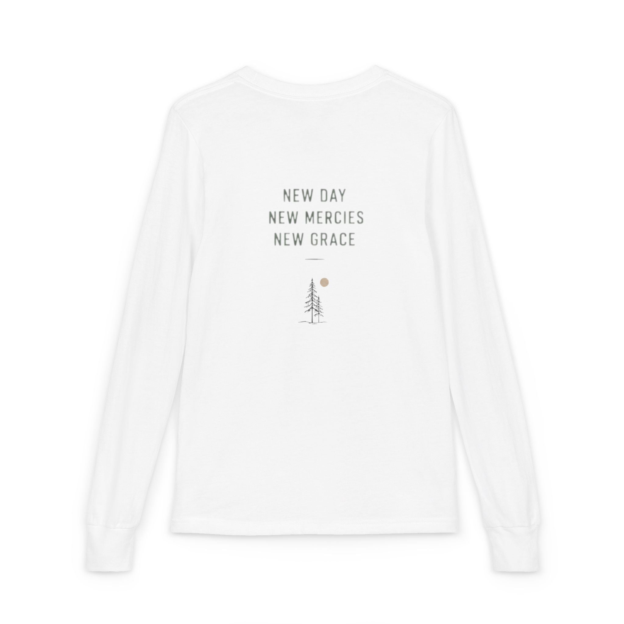 'New' Mountain Graphic & Back Youth Long Sleeve Tee -