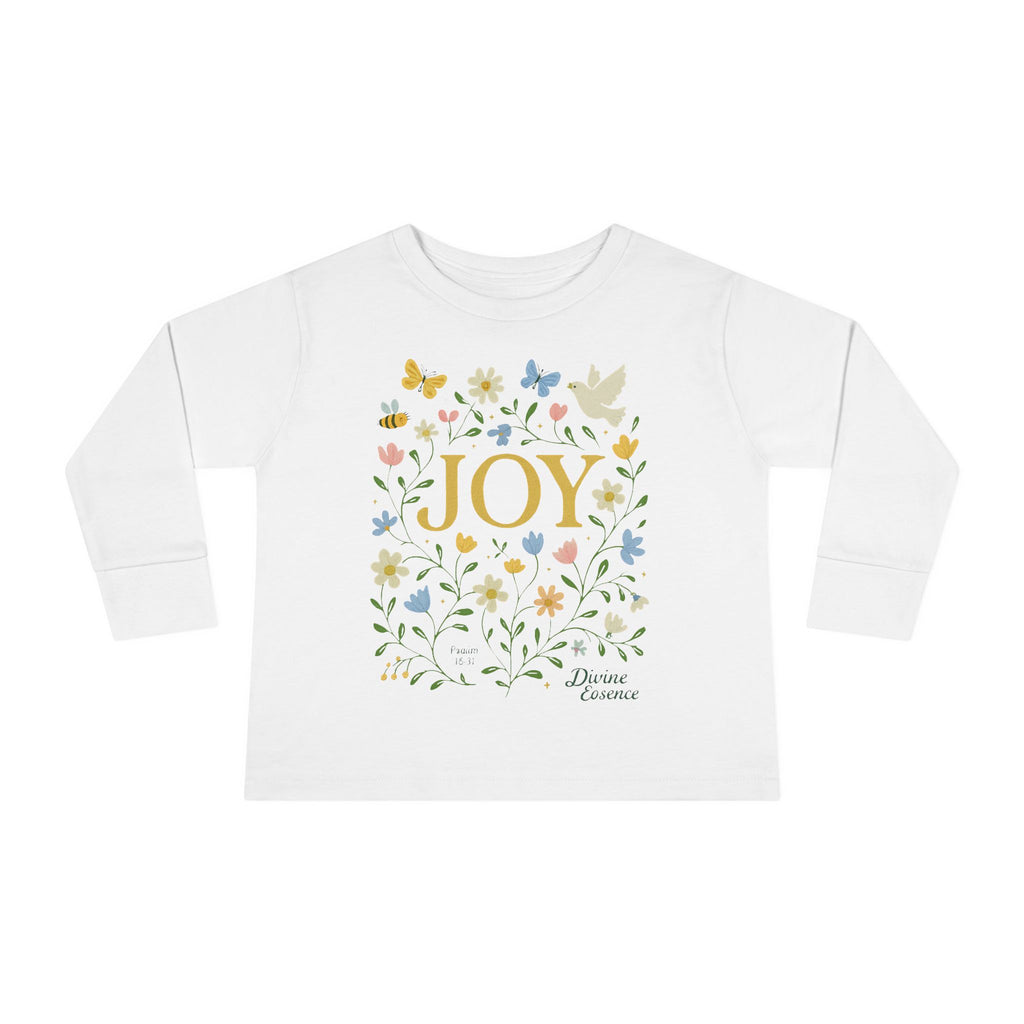 Joy Floral Toddler Long Sleeve Tee
