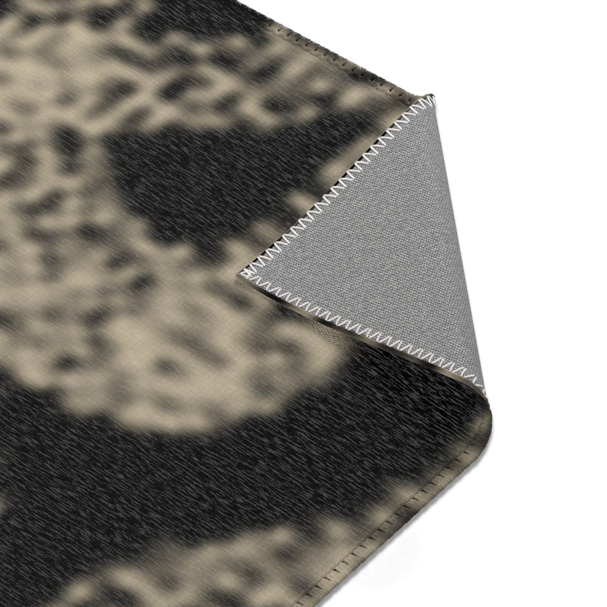 Chenille Neutral Black & Taupe Modern Accent Rug