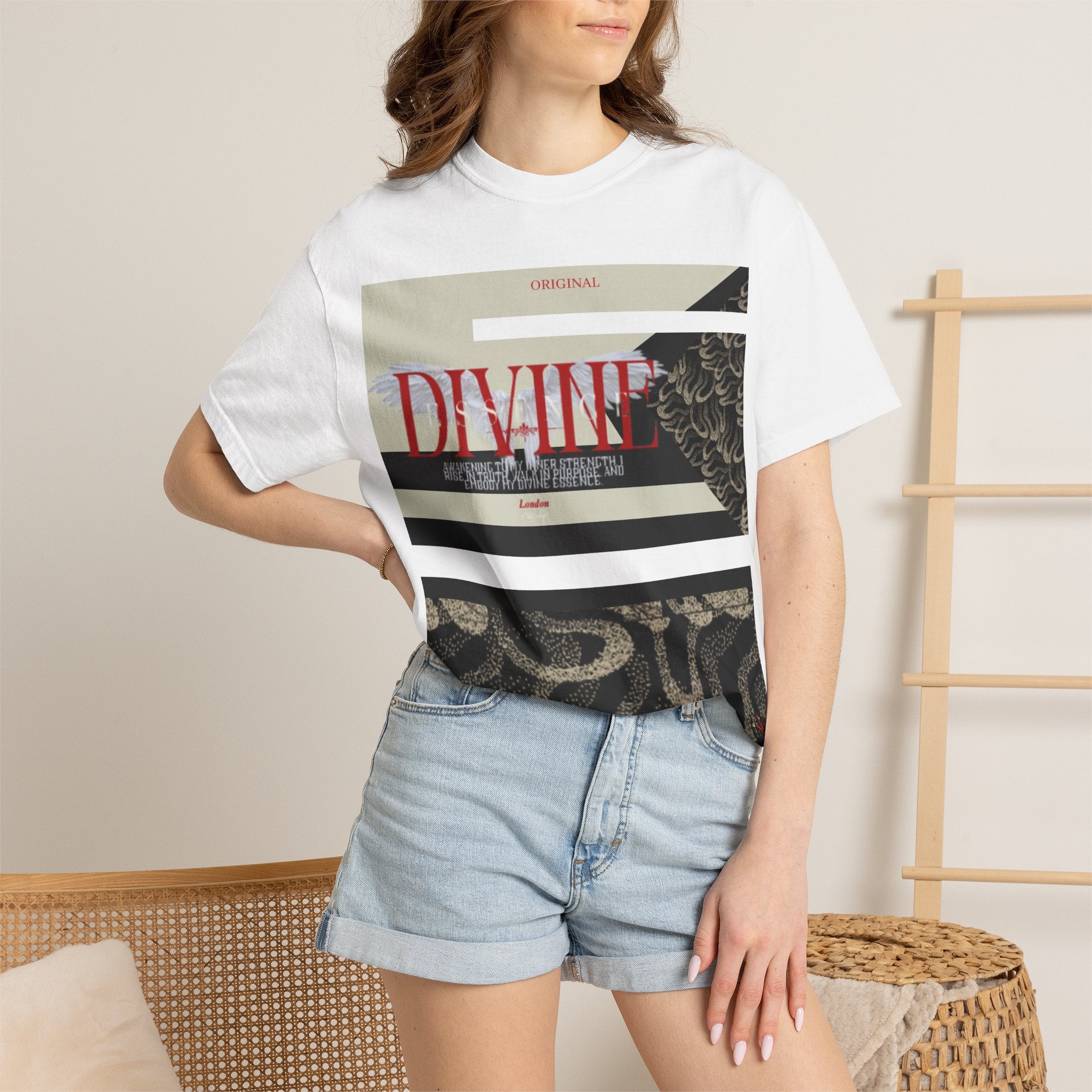 Divine Graphic T-Shirt — Vintage Snake Print Tee