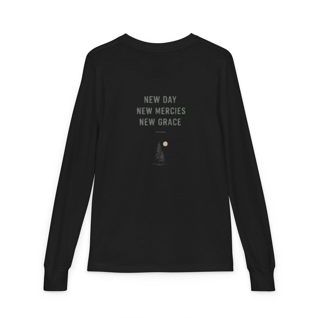 'New' Mountain Graphic & Back Youth Long Sleeve Tee -
