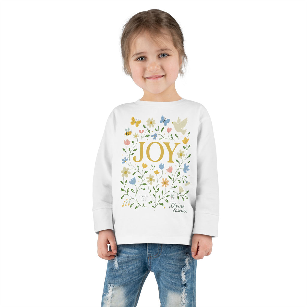 Joy Floral Toddler Long Sleeve Tee