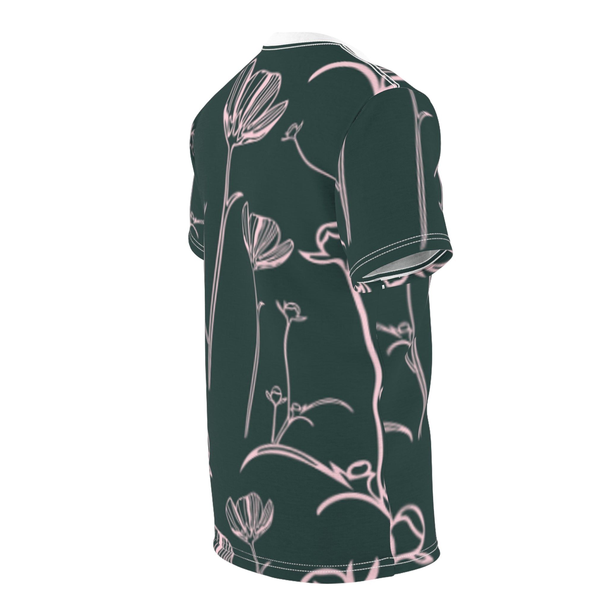 Exxenze Floral Outline All-Over Print Tee