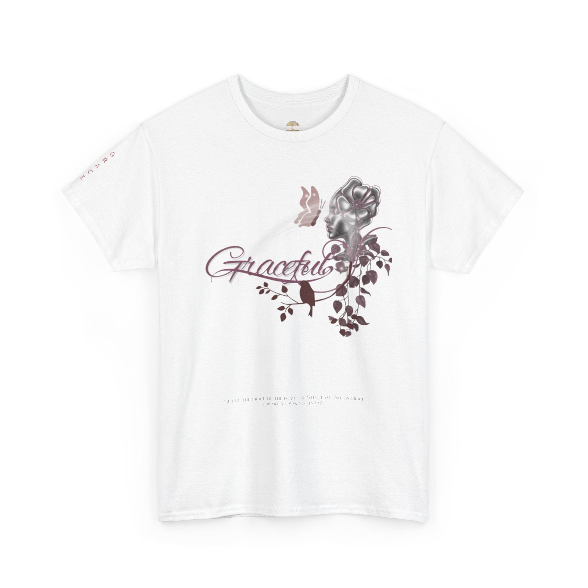 Graceful Floral Tee: 1 Corinthians 15:10