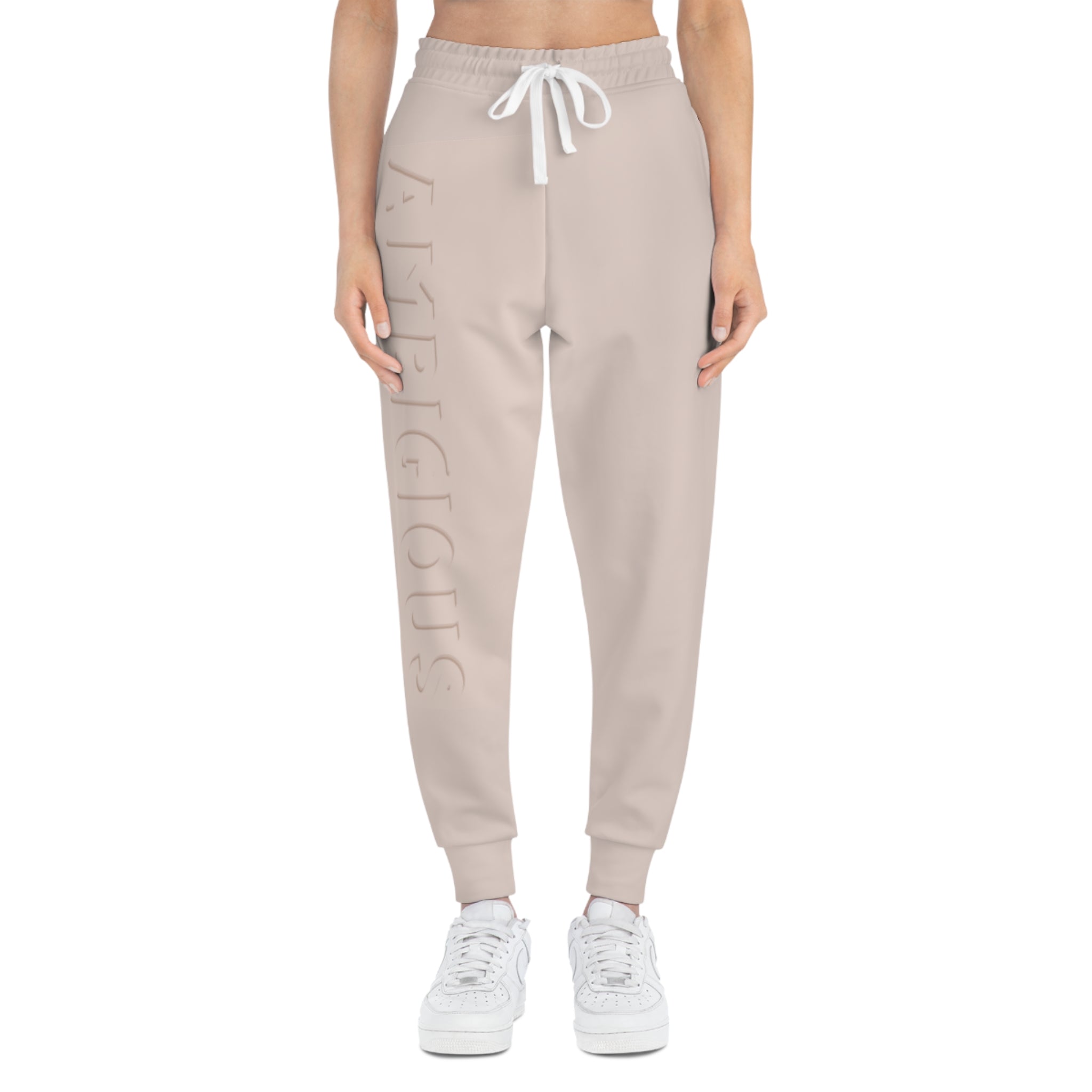 Minimal Embossed 'AMBITIOUS' Joggers