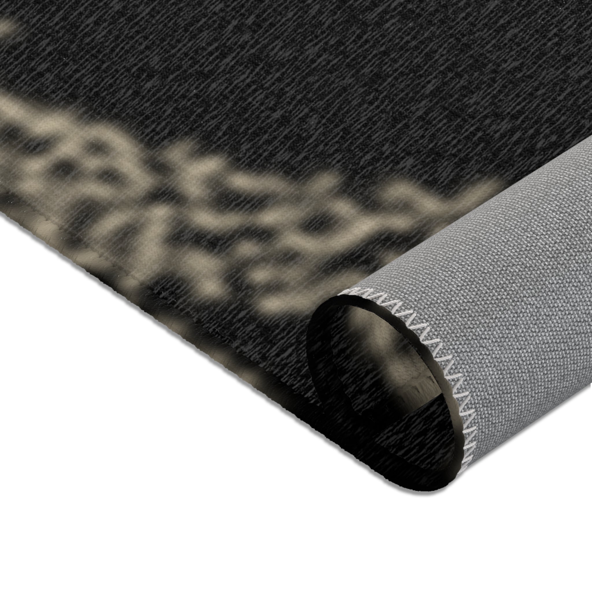 Chenille Neutral Black & Taupe Modern Accent Rug