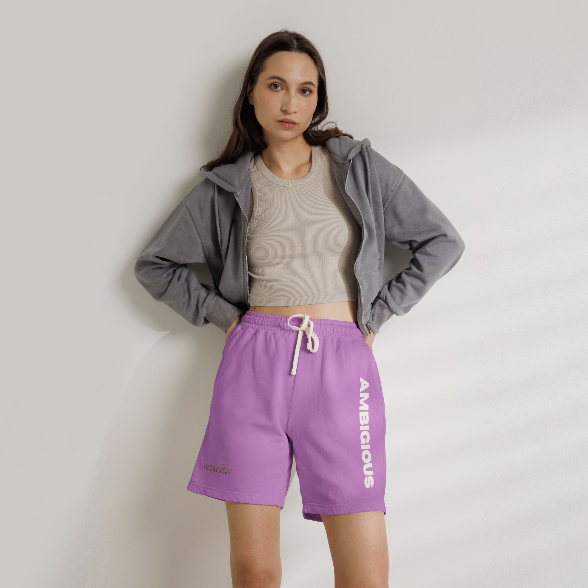 Ambiguous Vertical Script Sweat Shorts