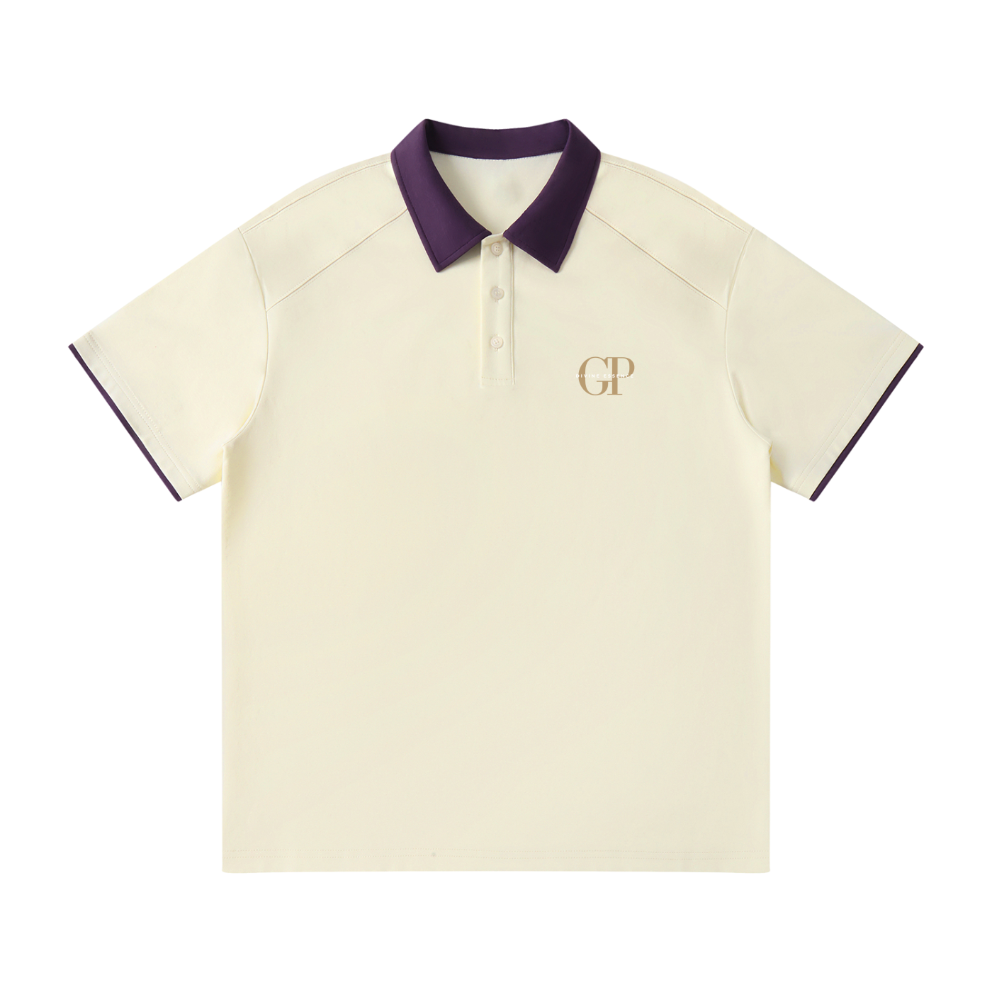 Contrast Collar Raglan Polo Shirt