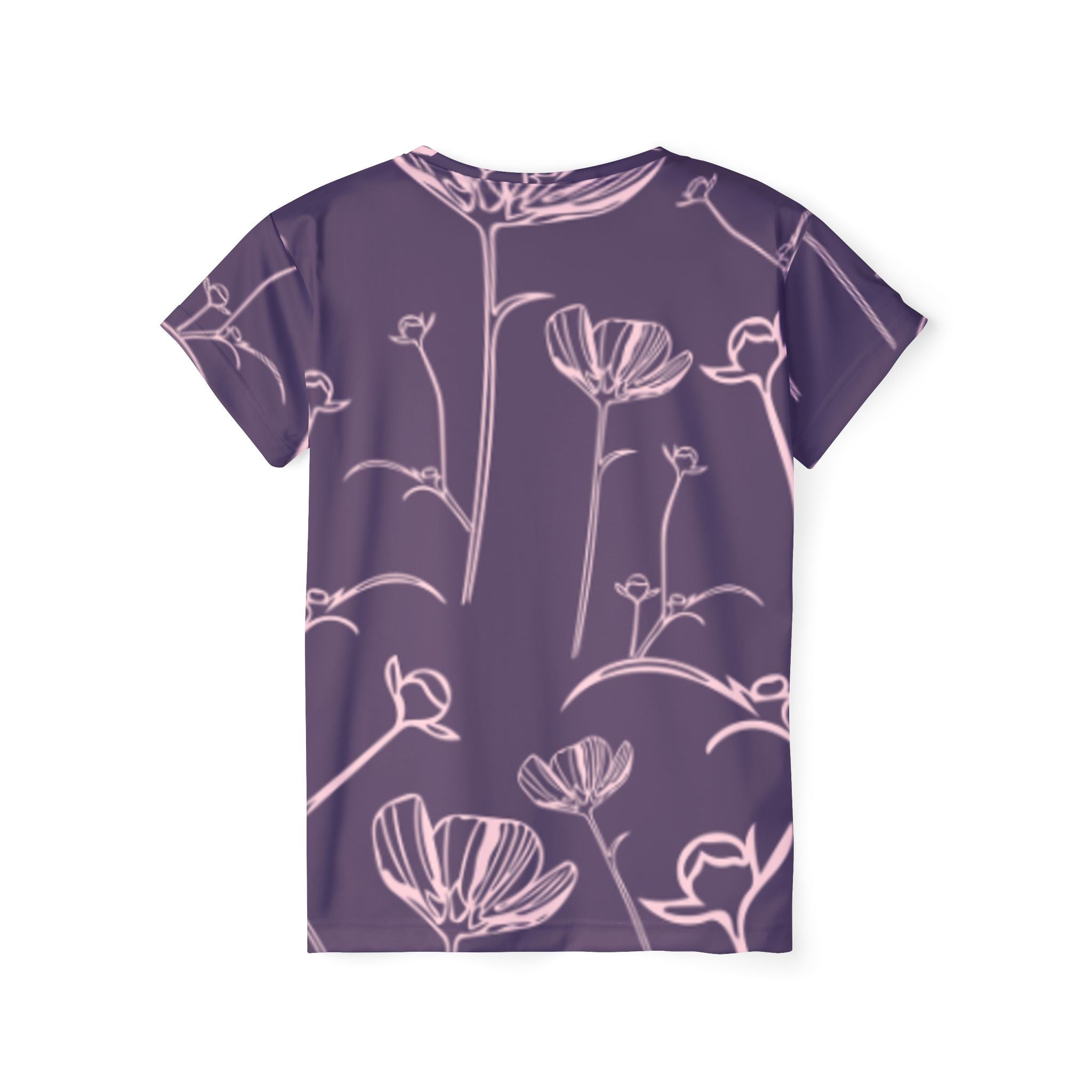 Purple Floral Women’s Sports Jersey