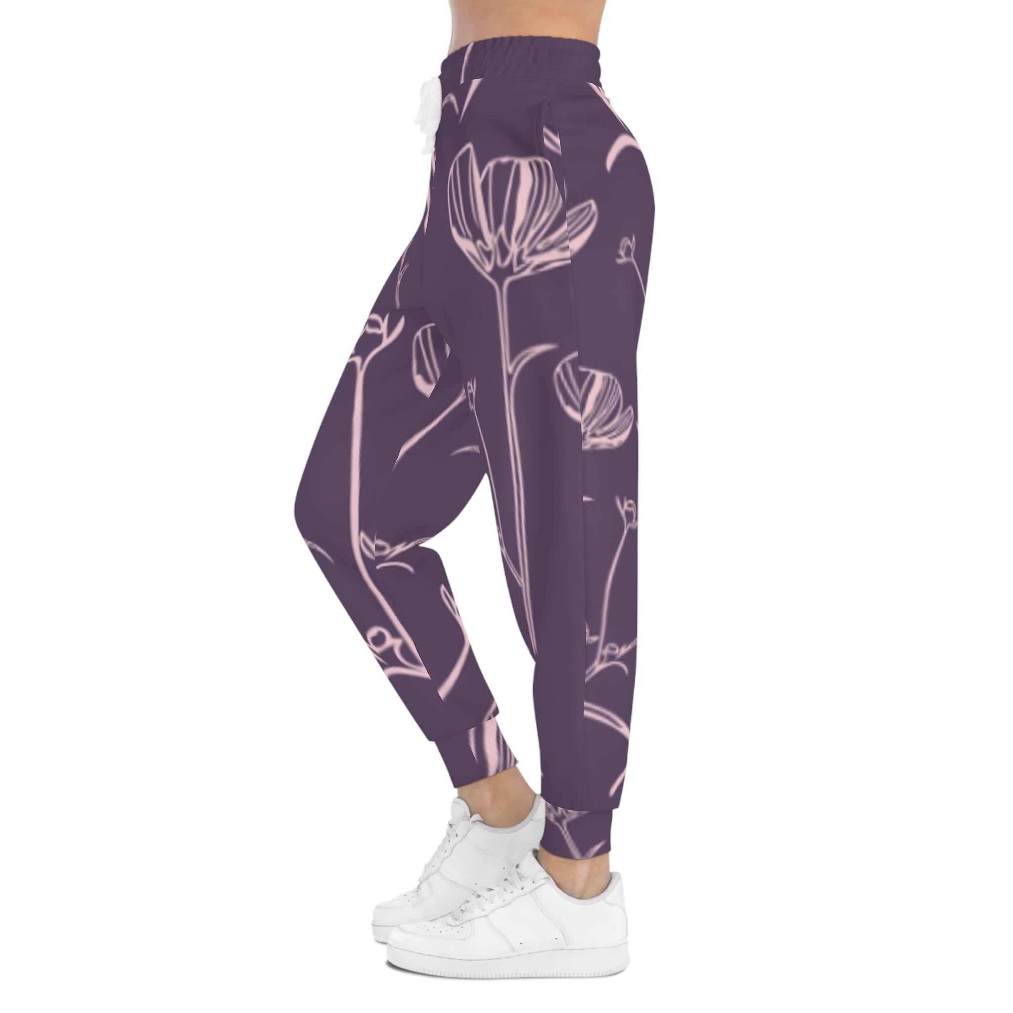 Floral Line-Drawn Joggers