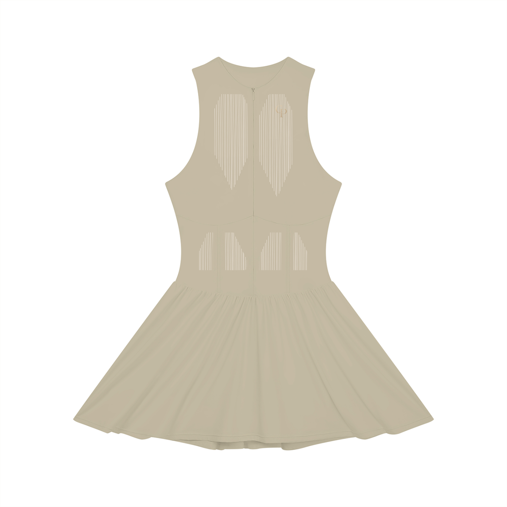 Women’s Ruched Sleeveless Full-Zip Dress