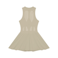 Women’s Ruched Sleeveless Full-Zip Dress