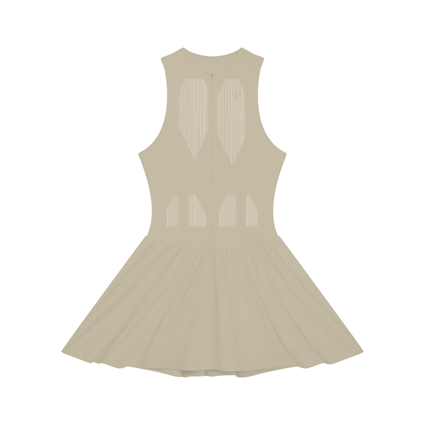 Women’s Ruched Sleeveless Full-Zip Dress