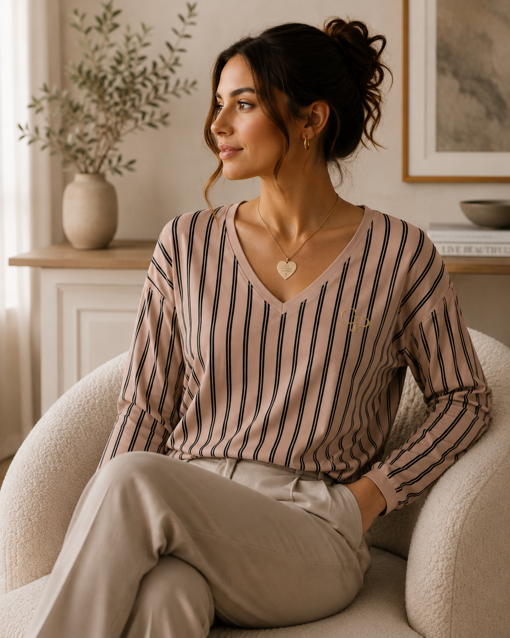 Classic Horizon™ V-Neck Long Sleeve Top