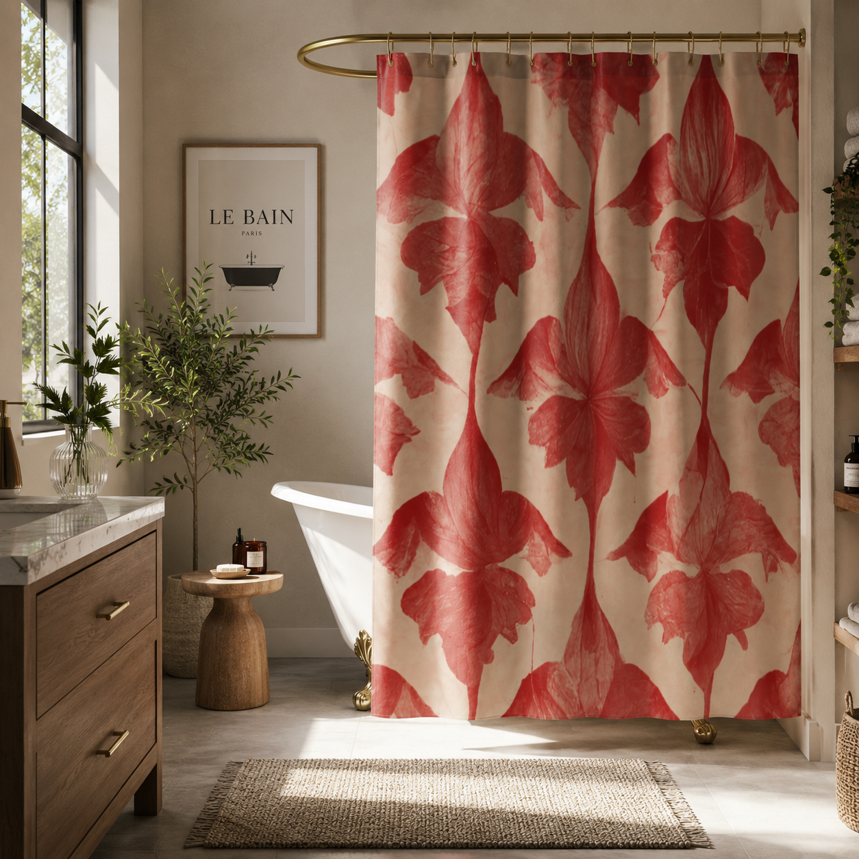 Crimson Orchid™ Shower Curtain