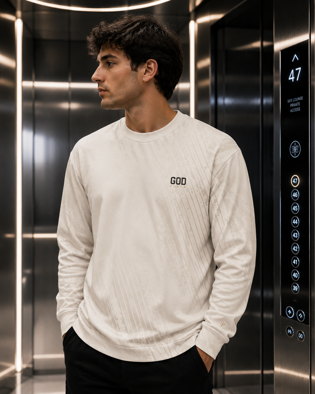Serene Luxe™ Cream Crewneck Sweatshirt