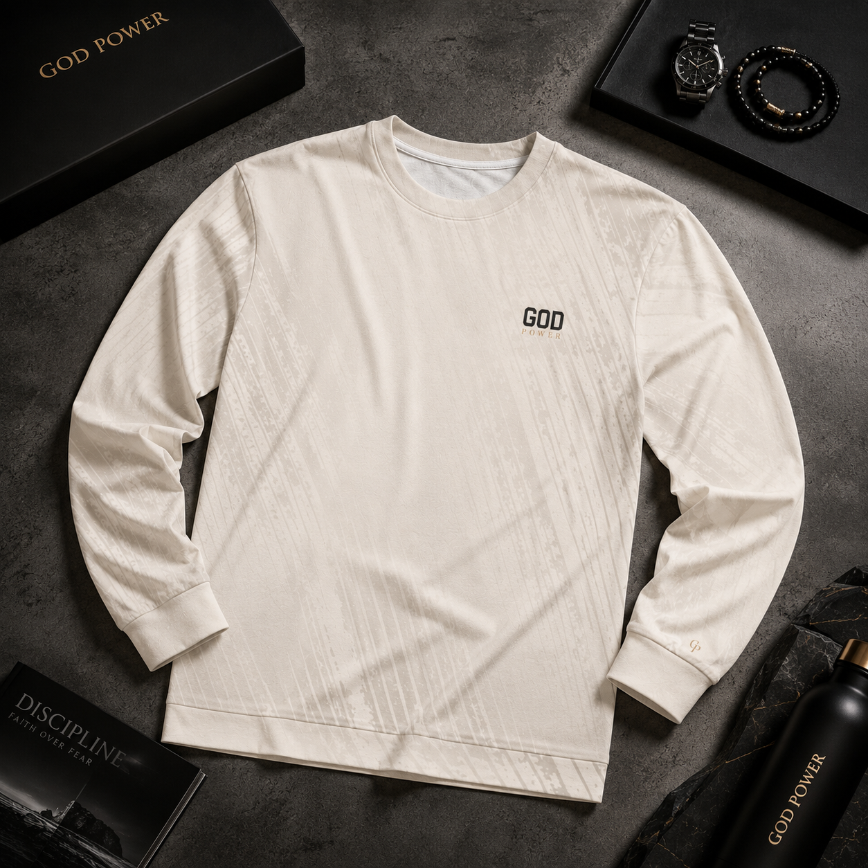 Serene Luxe™ Cream Crewneck Sweatshirt