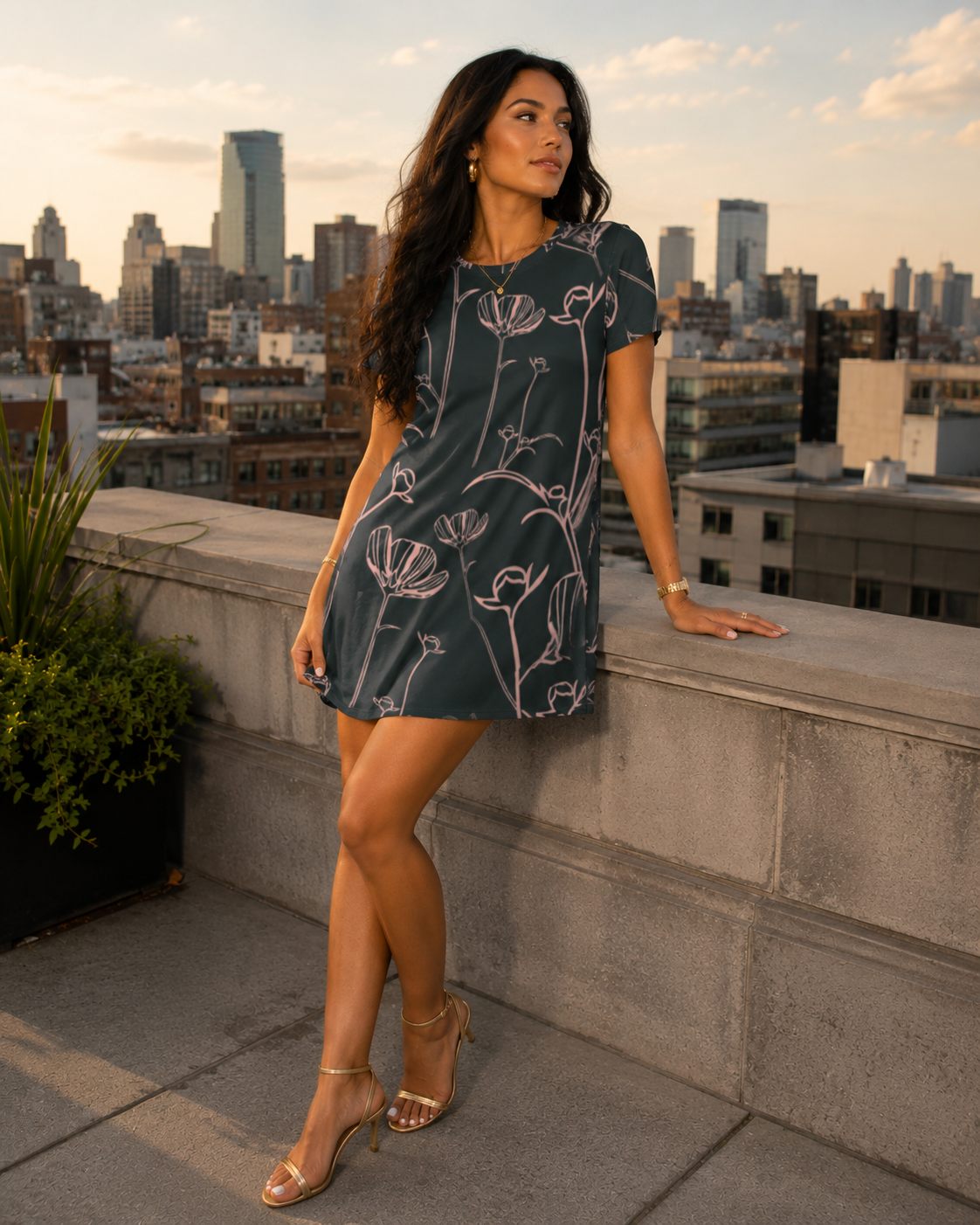 Blooming Beauty™ T-Shirt Dress