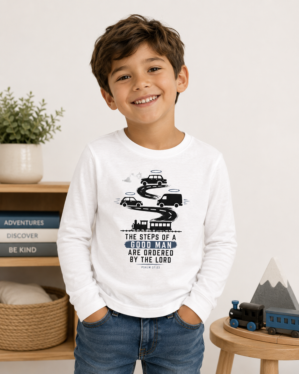 Walk in His Ways™ Youth Long Sleeve Tee