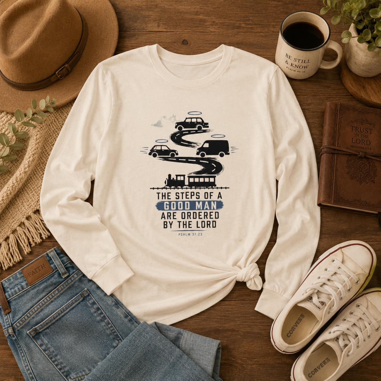 Walk in His Ways™ Youth Long Sleeve Tee