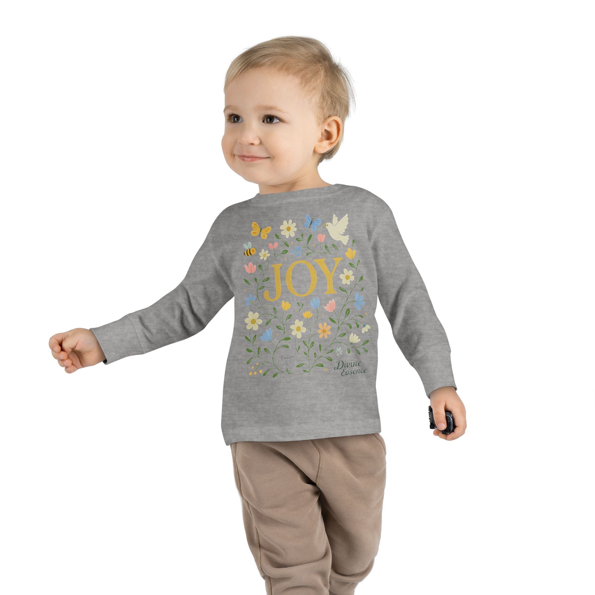 Joy Floral Toddler Long Sleeve Tee