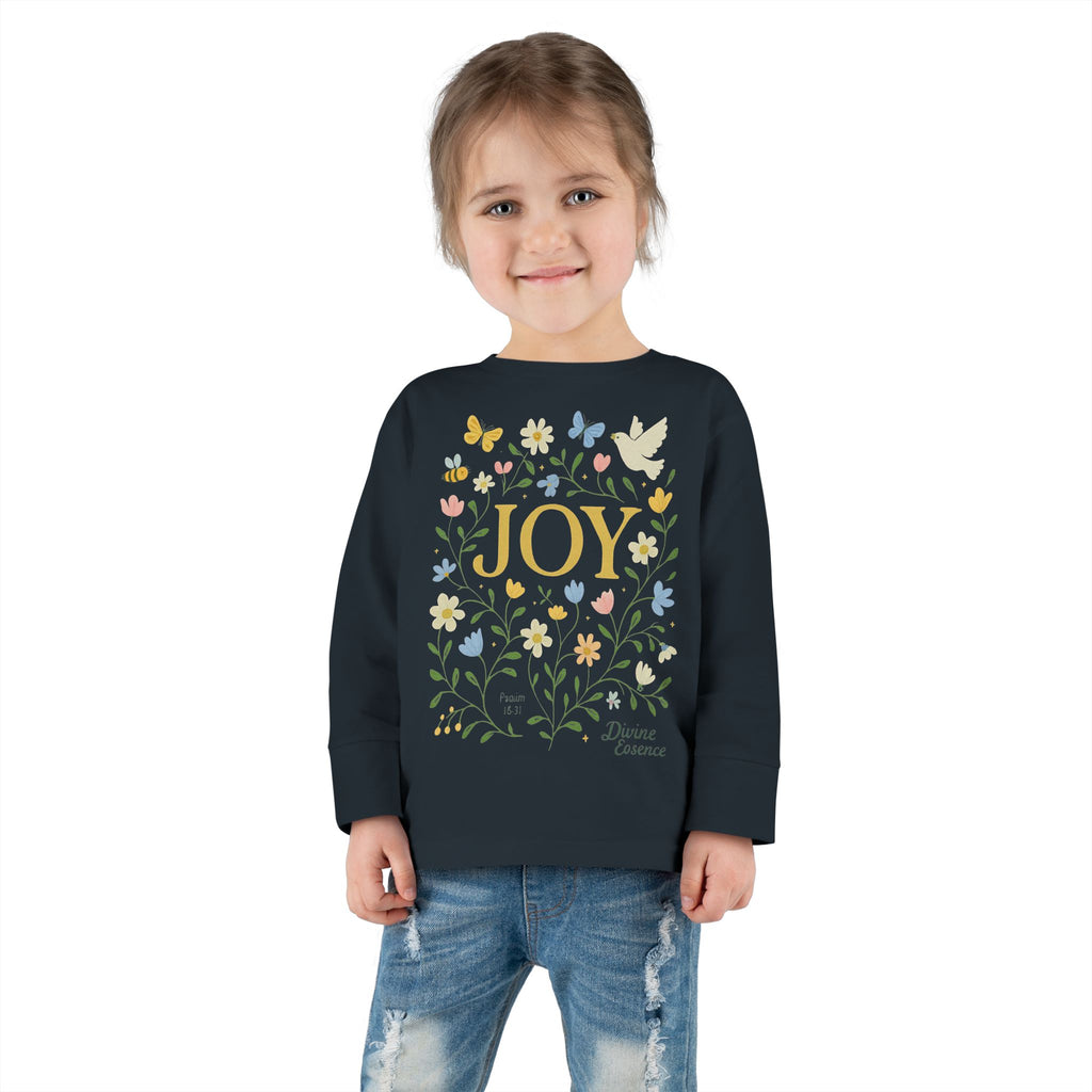 Joy Floral Toddler Long Sleeve Tee