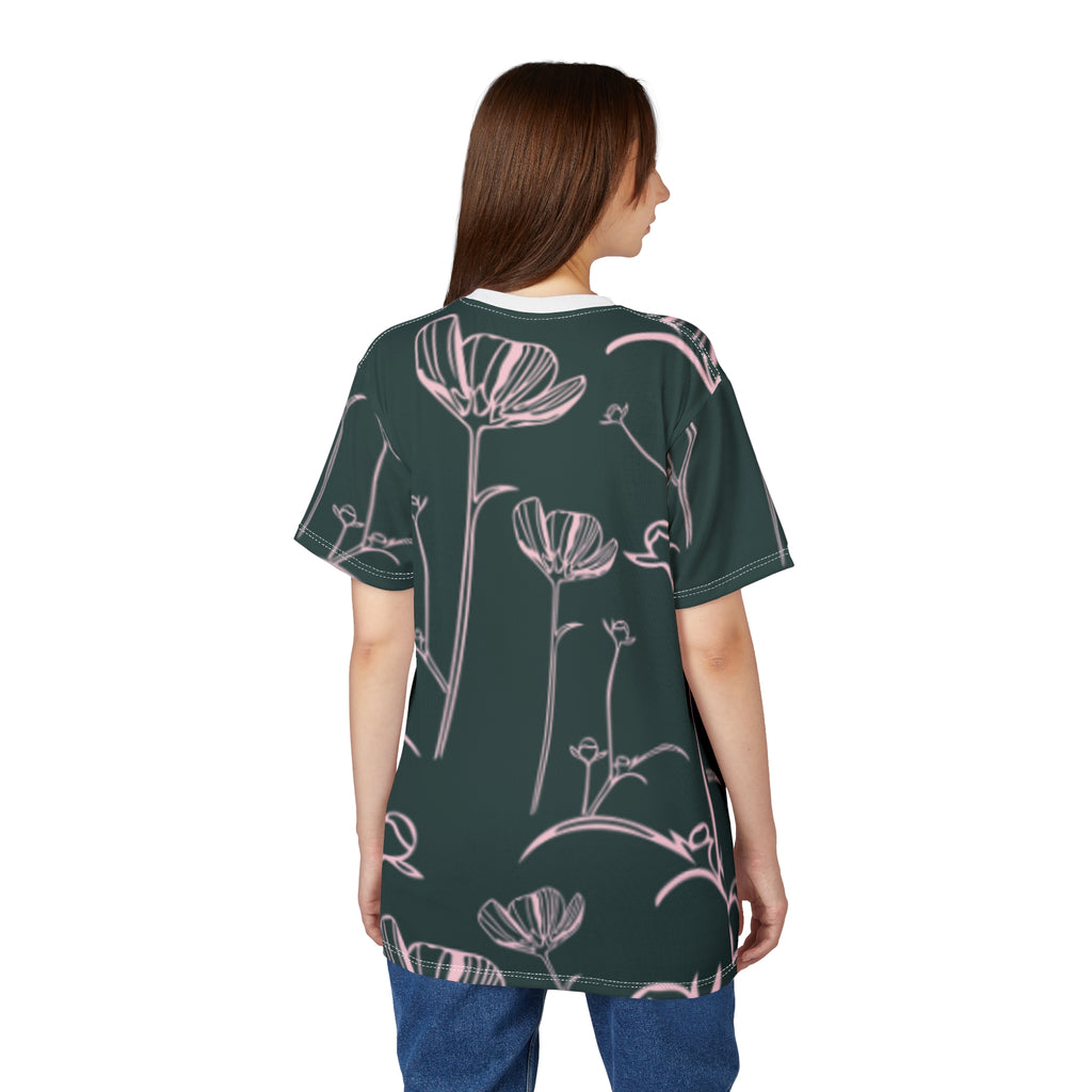 Exxenze Floral Outline All-Over Print Tee