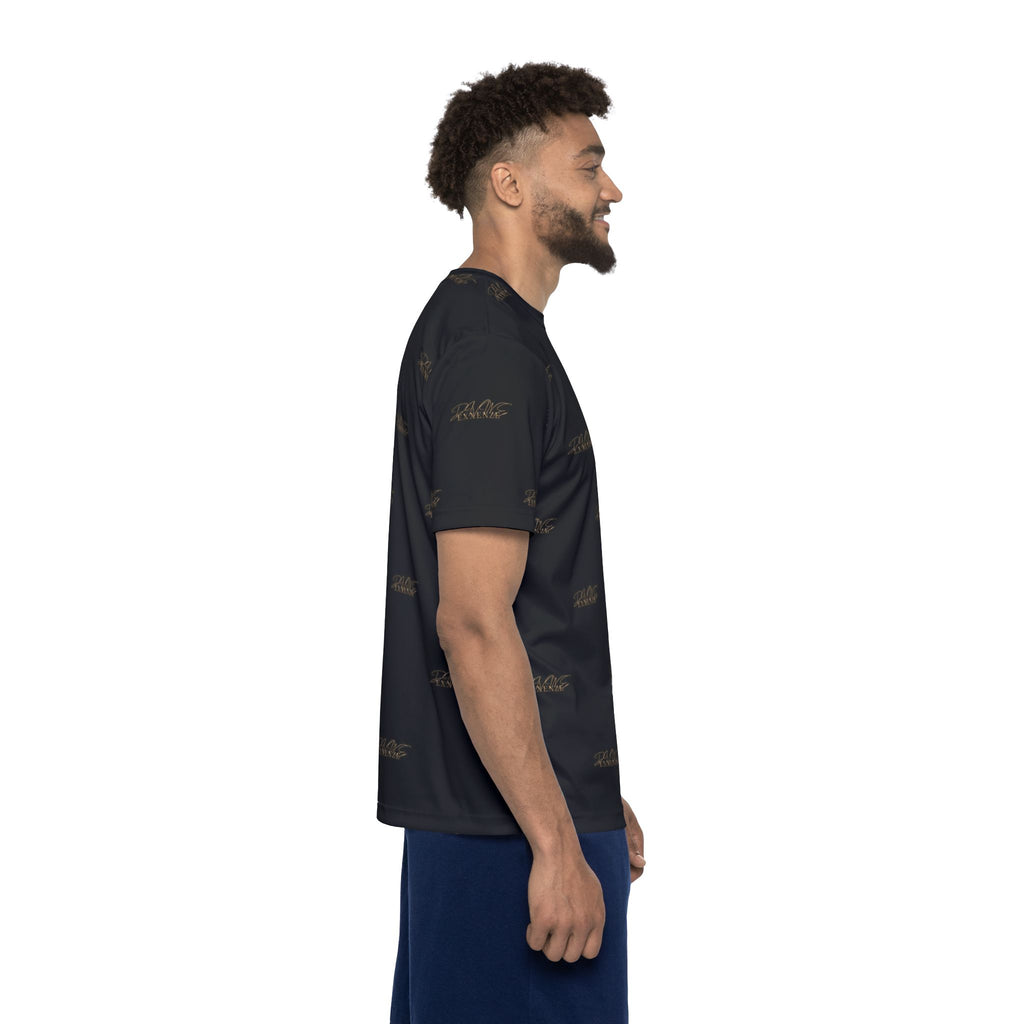 Men's Black Gold Exxenze Logo All-Over Print
