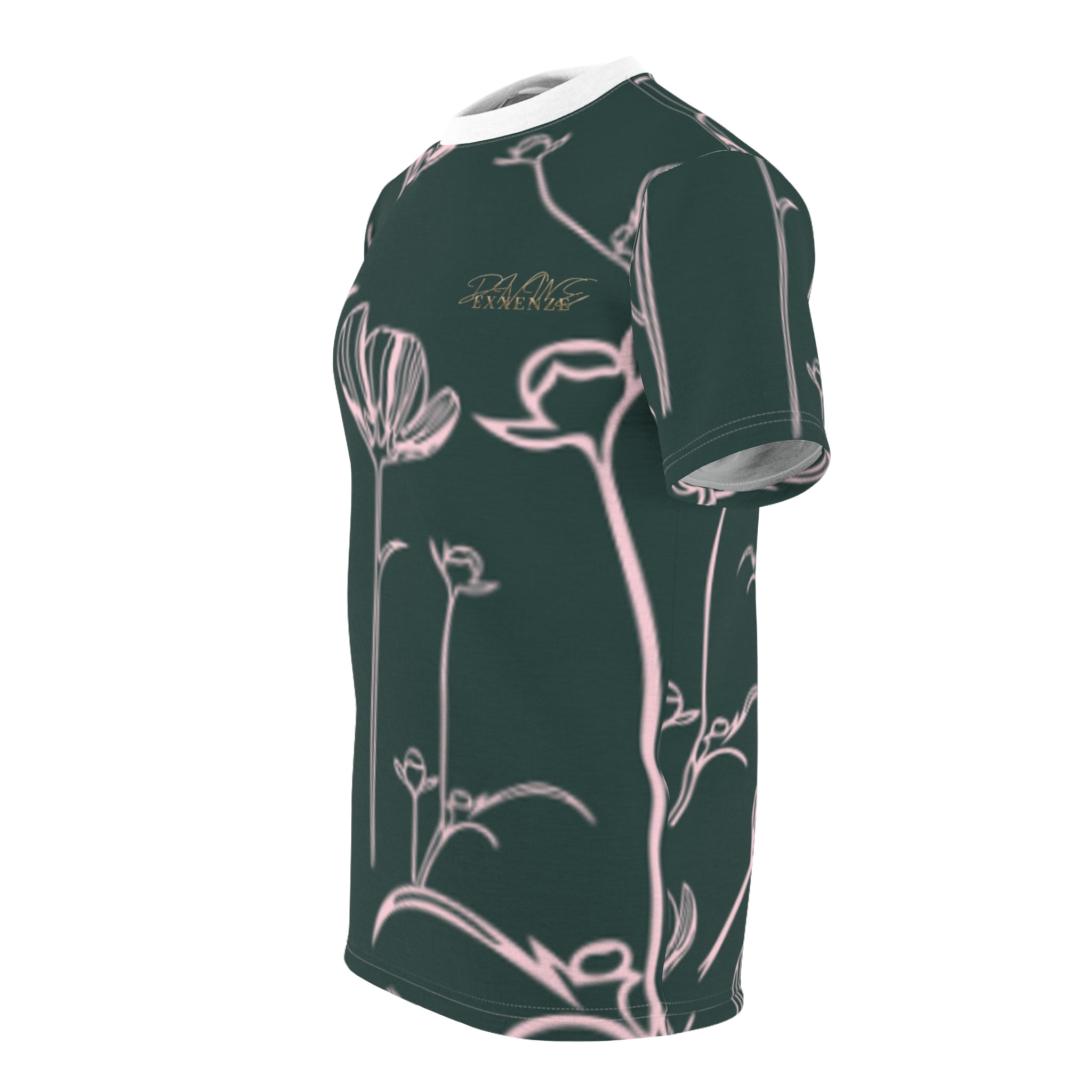 Exxenze Floral Outline All-Over Print Tee