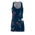 Navy Floral Racerback Dress — Red & White Wildflower Print (Women’s)