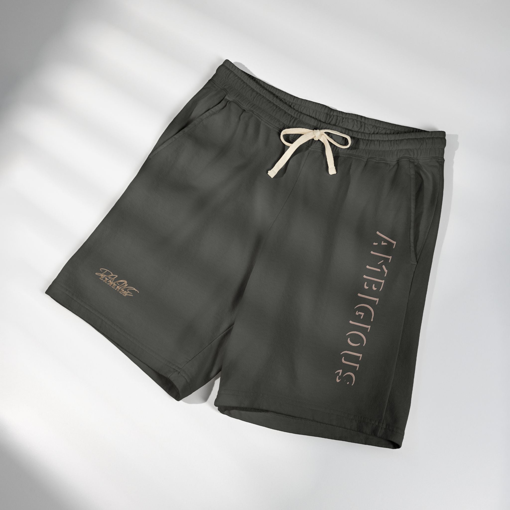 Ambiguous Vertical Script Sweat Shorts