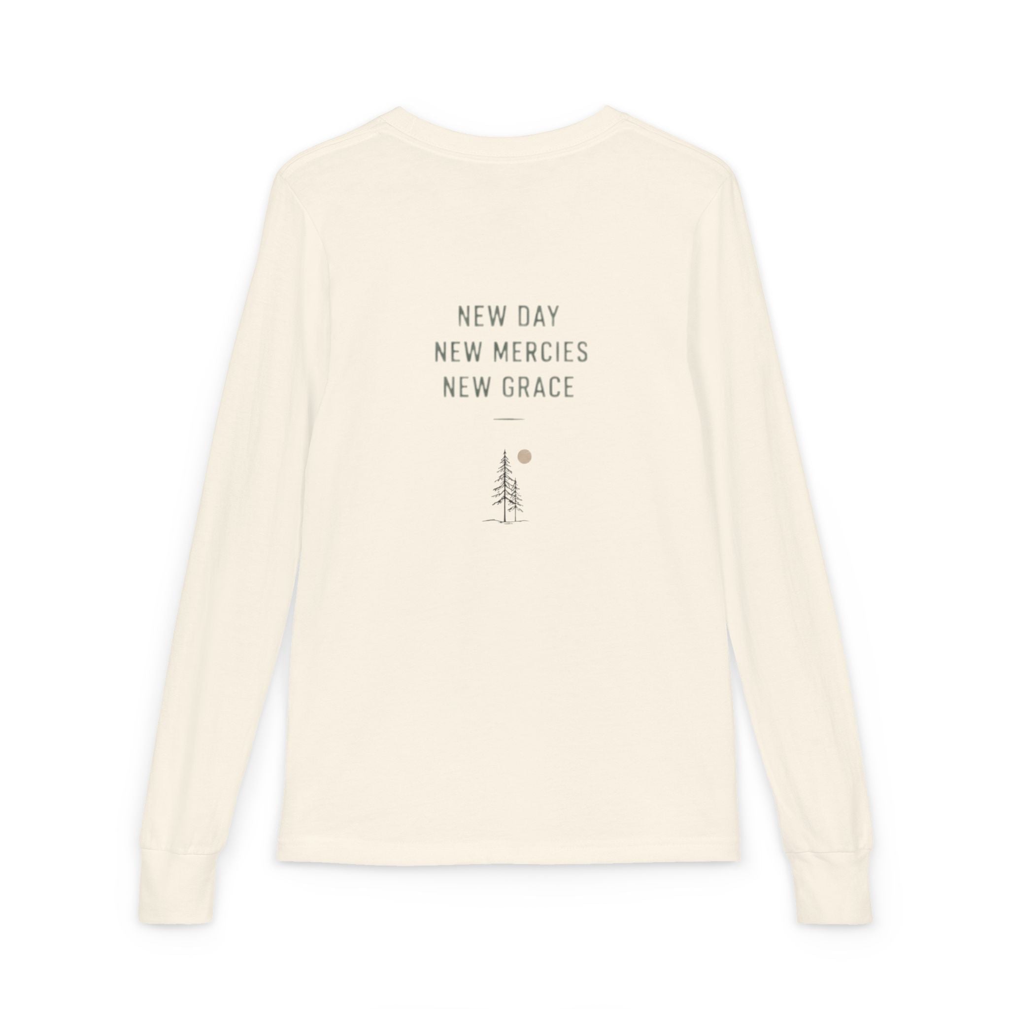'New' Mountain Graphic & Back Youth Long Sleeve Tee -